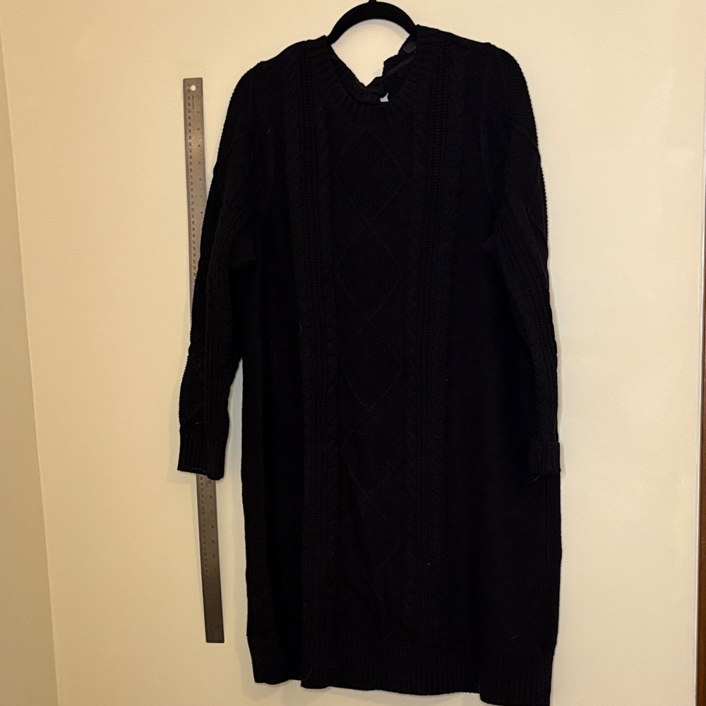 Torrid Black Cable Knit Sweater Dress